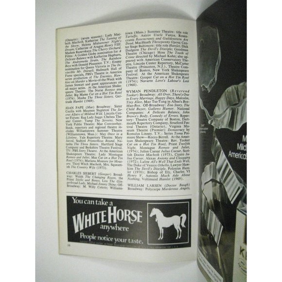 Cat Hot Tin Roof Playbill 1974 Anta Theatre Fred Gwynne Elizabeth Ashley Dullea - Picture 5 of 8